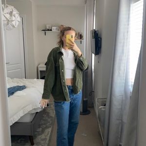 Green corduroy jacket